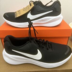 Nike Revolution 7 Men Running Shoes Black White FB2207 001 Size 13 Gym Outdoor